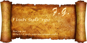 Fisch György névjegykártya
